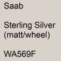 Preview: Saab, Sterling Silver (matt/wheel), WA569F.